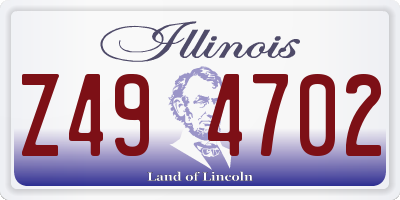 IL license plate Z494702
