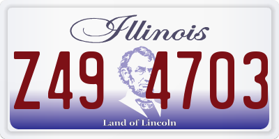IL license plate Z494703
