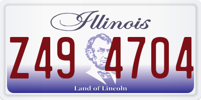 IL license plate Z494704