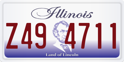 IL license plate Z494711