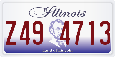 IL license plate Z494713
