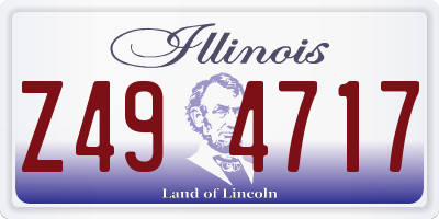 IL license plate Z494717