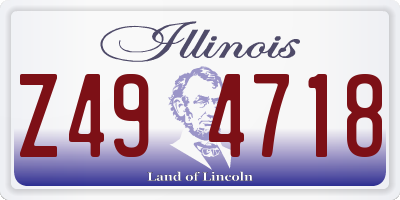IL license plate Z494718