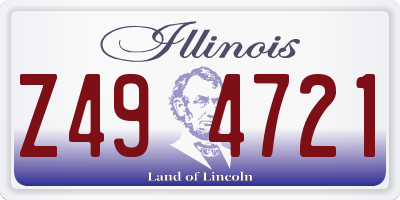 IL license plate Z494721