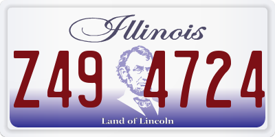 IL license plate Z494724