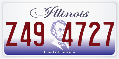 IL license plate Z494727