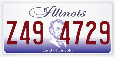 IL license plate Z494729
