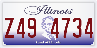 IL license plate Z494734