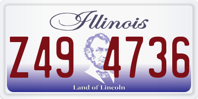 IL license plate Z494736