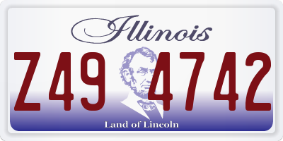 IL license plate Z494742