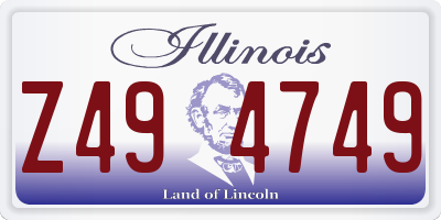IL license plate Z494749