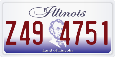 IL license plate Z494751