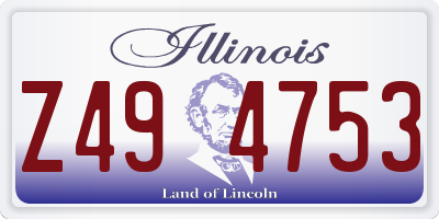 IL license plate Z494753