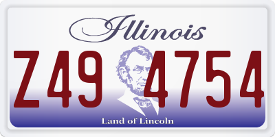 IL license plate Z494754