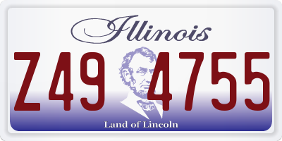 IL license plate Z494755