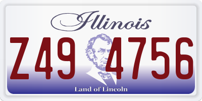 IL license plate Z494756