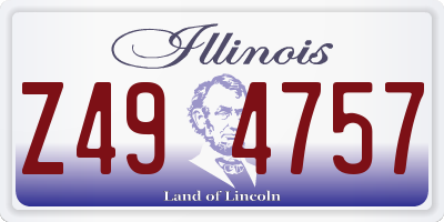 IL license plate Z494757