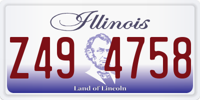 IL license plate Z494758
