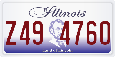 IL license plate Z494760