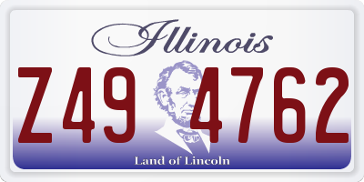 IL license plate Z494762