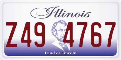 IL license plate Z494767