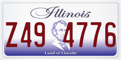 IL license plate Z494776