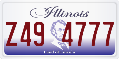 IL license plate Z494777