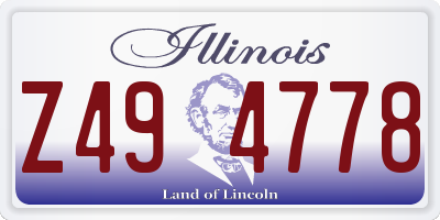 IL license plate Z494778