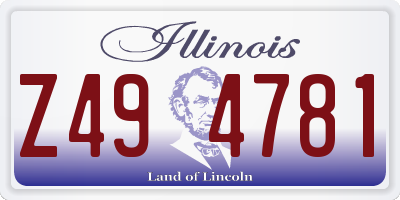 IL license plate Z494781