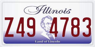 IL license plate Z494783