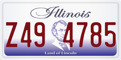 IL license plate Z494785