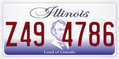 IL license plate Z494786