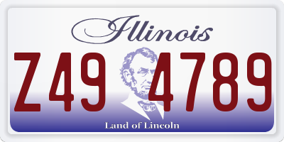 IL license plate Z494789