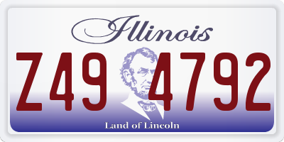 IL license plate Z494792