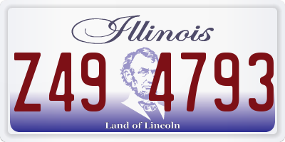 IL license plate Z494793