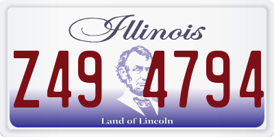 IL license plate Z494794