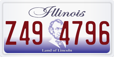 IL license plate Z494796
