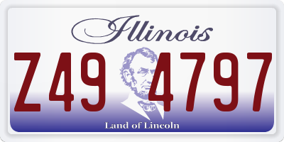 IL license plate Z494797