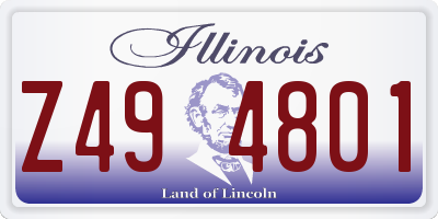 IL license plate Z494801