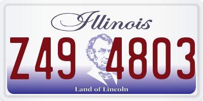 IL license plate Z494803