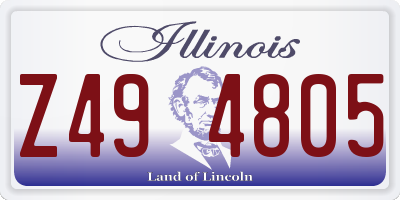 IL license plate Z494805