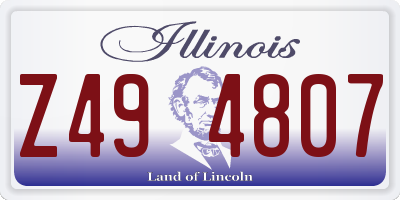 IL license plate Z494807