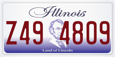 IL license plate Z494809