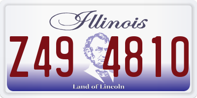 IL license plate Z494810
