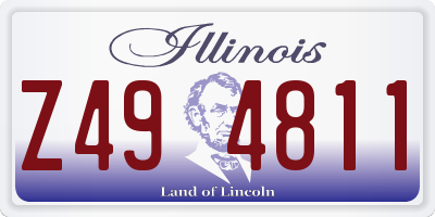 IL license plate Z494811