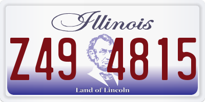 IL license plate Z494815