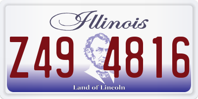 IL license plate Z494816
