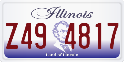 IL license plate Z494817