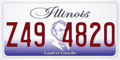 IL license plate Z494820