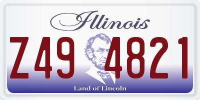 IL license plate Z494821
